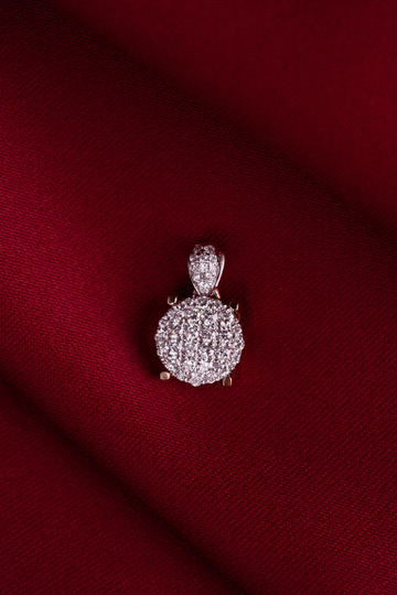 Round Diamond Cluster Pendant