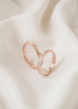 Timeless Two-Tone Diamond Wedding Bands