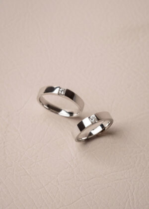 Classic Solitaire Diamond Wedding Bands
