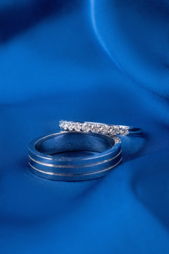 Classic Diamond & Grooved Wedding Bands