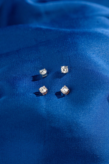 Baby Solitaire Stud Earrings