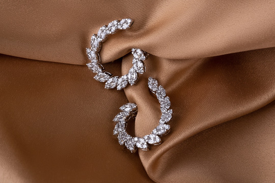 Elegant Marquise Leaf Hoop Earrings