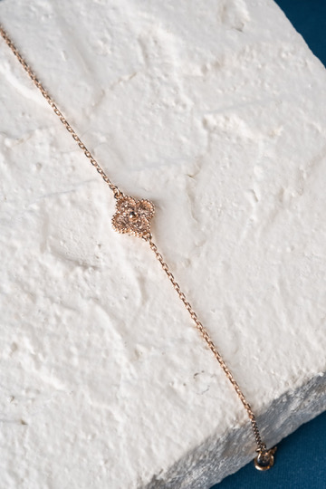 Rose Gold Diamond Heart Bracelet